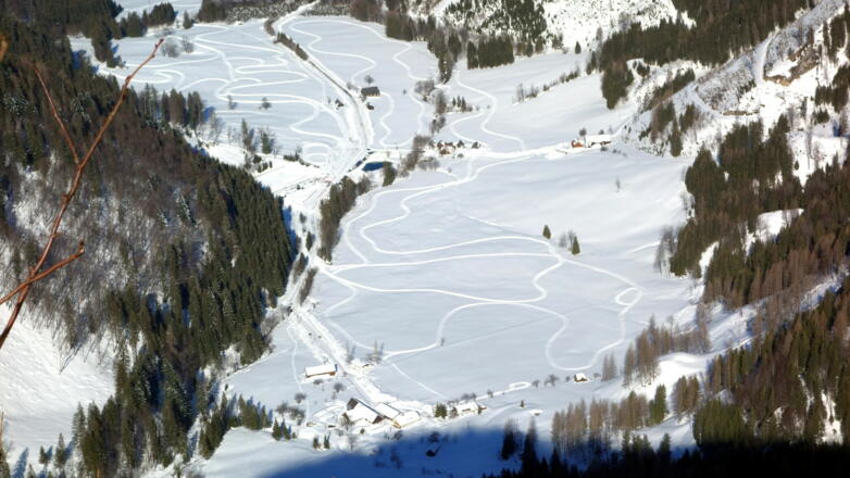 Tiefblick Langlaufzentrum Rosenau