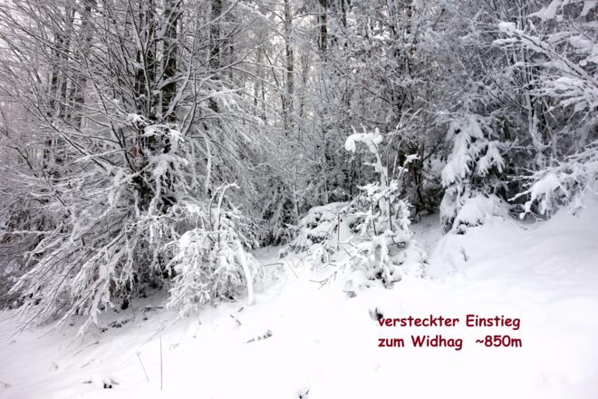 Versteckter Einstieg um 850m