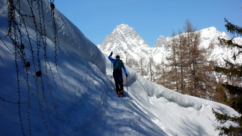 Ausstieg aufs Plateau ~1430m vom Bärenkopf