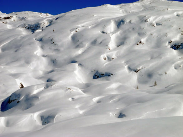 In diesem Gelände kann man bei schlechter Sicht schnell Orientierungsprobleme bekommen!