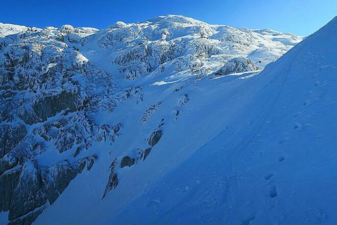 Erstes steileres Stück im Rückblick