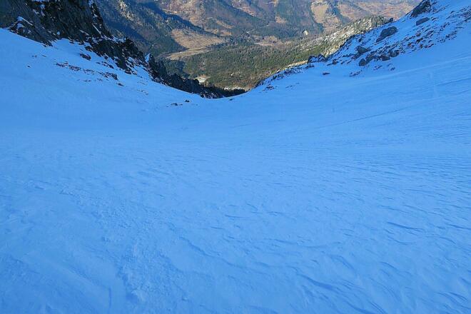 Einen langen Weg hab ich da jetzt runter, im Schnee kam ich aber gut voran