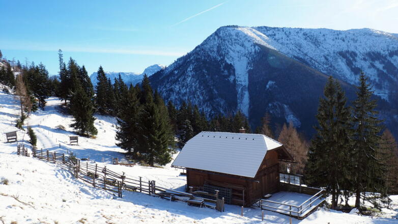 Spitzlsteinalm 1060m mit Eibenbergschneid