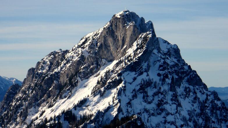 Traunstein 1691m vom Steineckgipfel gesehen