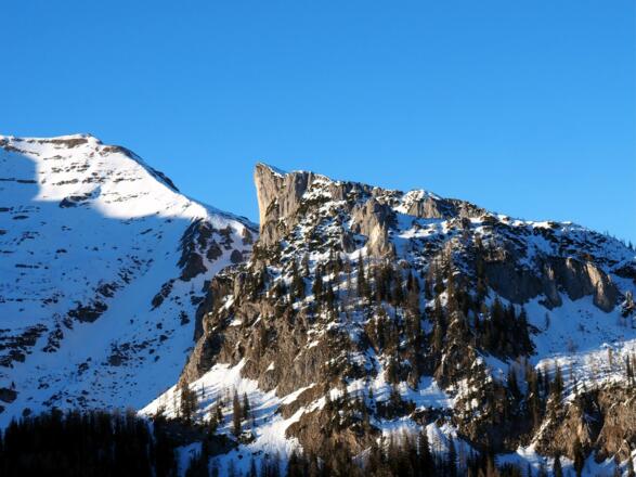 Rückblick zur Roten Wand vom Gameringsattel ~1600m