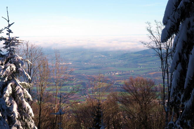 Fernblick um 1020m ins Alpenvorland