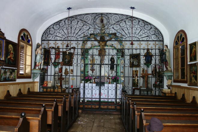 Innenraum der Kapelle 1024m