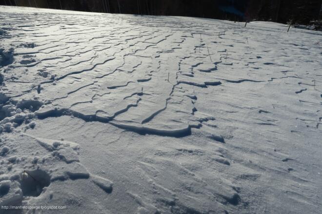 Windgepresster Schnee