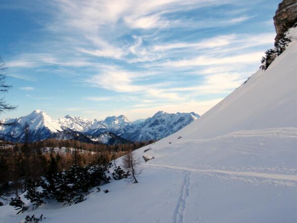 Rückblick zum Pyhrgas kurz vor dem Plateau 1830m