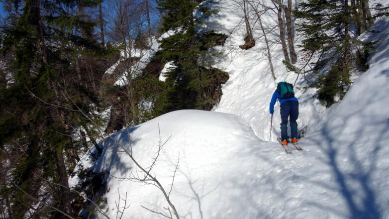 Heikle Querung um 1430m bis ~1215m