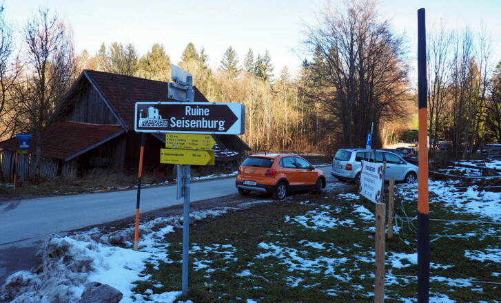 Parkplatz Seisenberg 550m