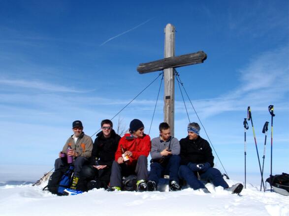 Gipfelrast am Mittagstein 1260 m