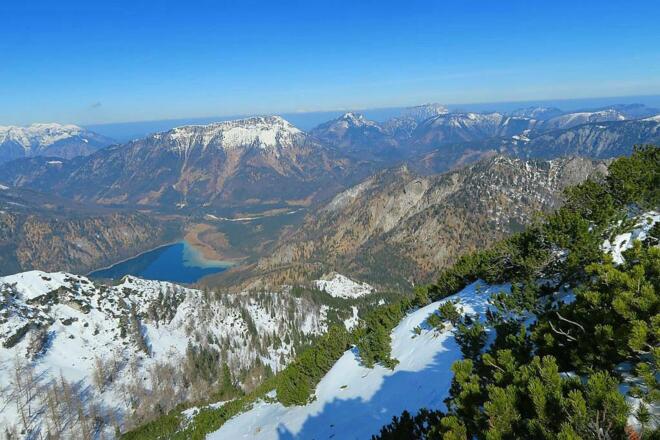 Offensee mit Eibenberg, Erlakogel und Traunstein