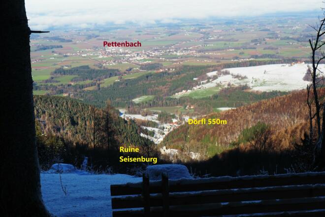 Talblick von 1055m kurz nach dem Perneckerkogel