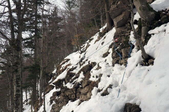 Seilsicherungen um 1270m