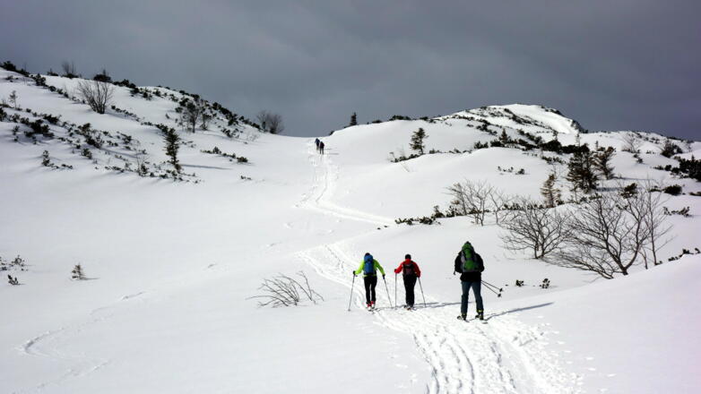 Edeltal 1525m (Tiefpunkt) mit Anstiesroute zur Riederhütte