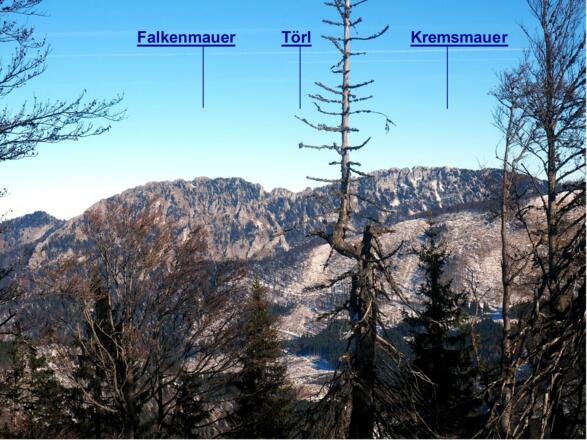 Blick vom Hochstein zur Kremsmauer