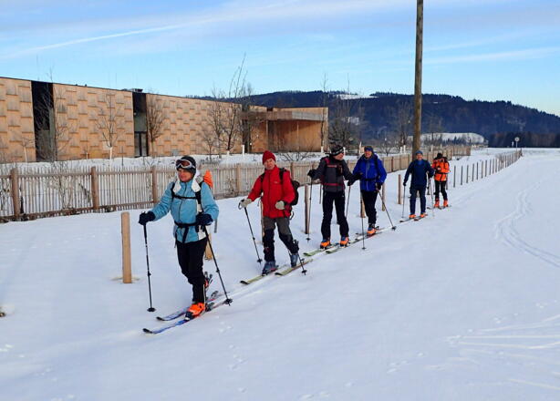 Anstiegsbeginn bei der Halle um 505m