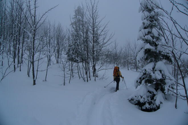 Kurzes Flachstück kurz vor dem NO-Rücken zur Dümlerhütte