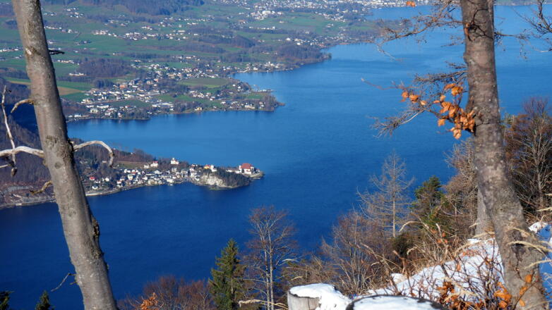 Tiefblick Traunkirchen von ca. 1250m