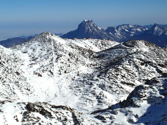 Hochschneid mit Blick zum Traunstein