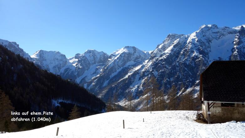 Abfahrt von Schafferreith 1040m