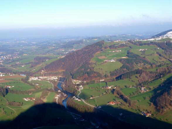 Blick in&#039;s schneefreie Tal der Steyr.