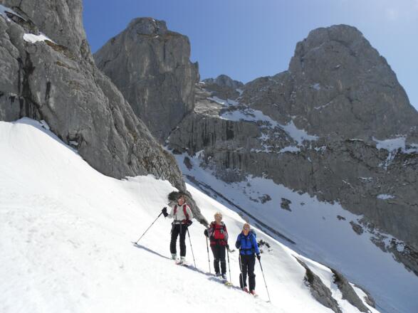 Am Fuß des Hieflers, die beiden Fieberhörner hinter uns