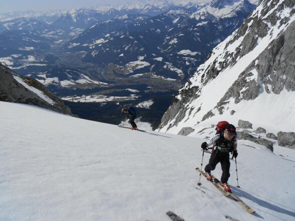 Tiefblick ins Salzachtal schwindelerregend