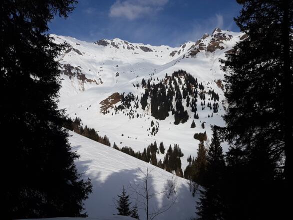 Blick auf Türchlwand
