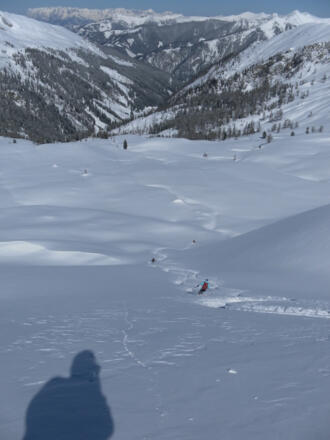 Zwischenabfahrt ins Nordkar