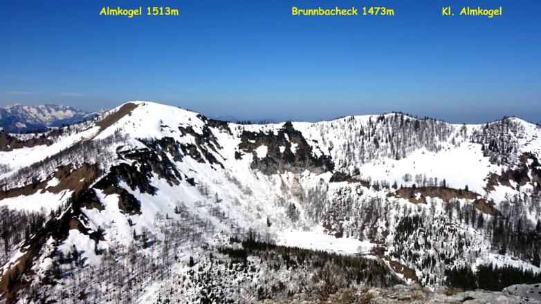 Gipfelblick zum Almkogel ua.