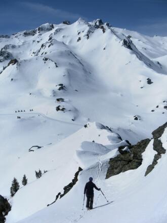 überwechteter Nordgrat, hinter der Kleinen Scharte der Mauskarkopf
