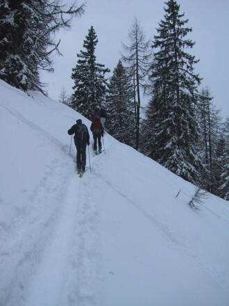 Anstieg zum Gipfelrücken