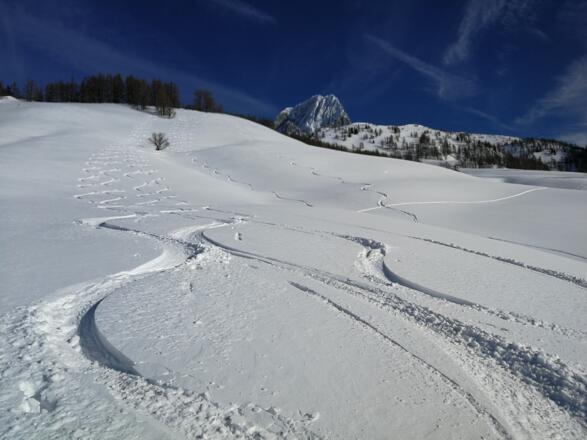 Abfahrt über die Sulzenalm ...