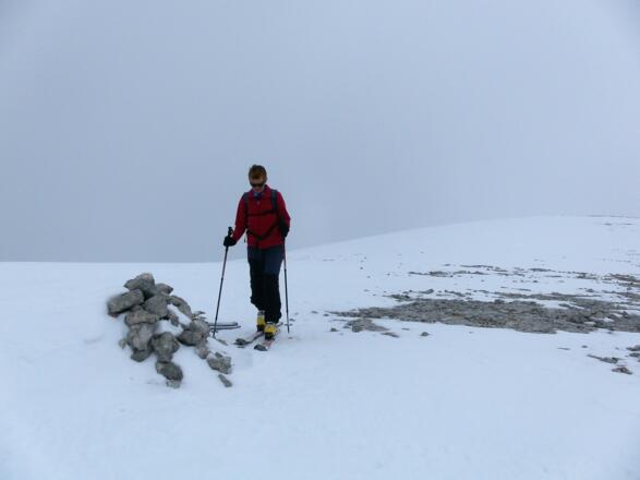 Gipfelmarkierung am SW-Schoberkopf