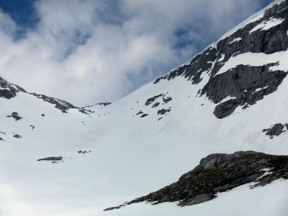 Steilhang zum Schoberschartl