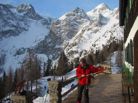 Rückblick von der Hüttenterrasse