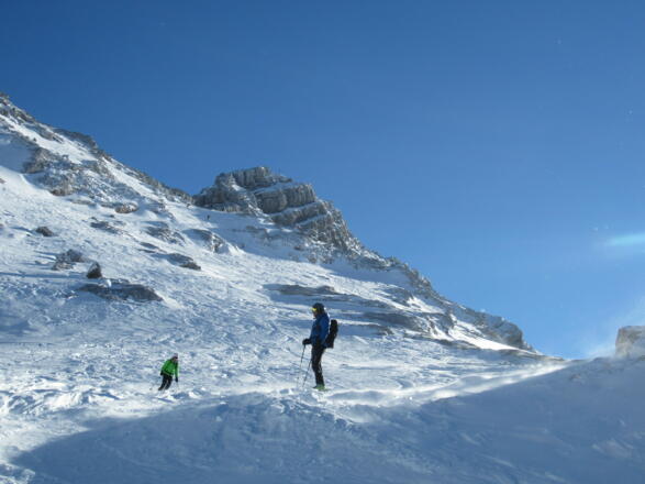 die ersten Meter der Abfahrt