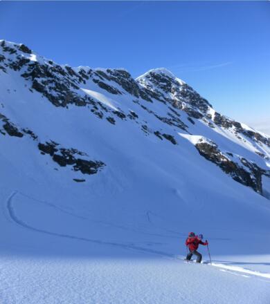 Steilhangeinstieg unter dem Graulahnerkogel