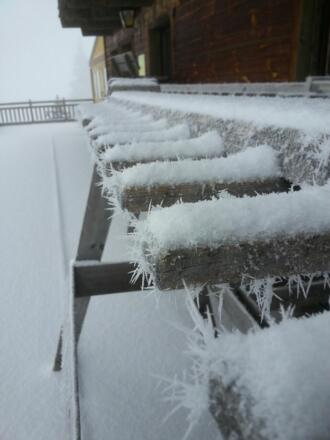 Eisige Kälte auf der Spielbergalm