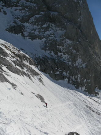steile Querung in die Tauernscharte