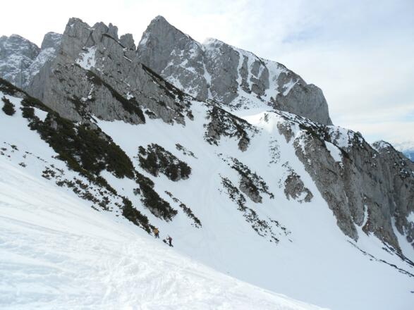 kurze Zwischenabfahrt, mittig der Angerstein