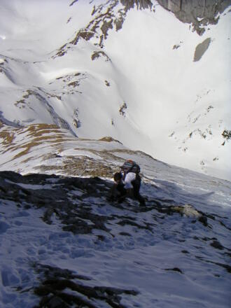 Steilanstieg über der Tauernscharte