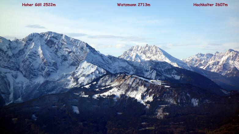 Blick zu den Berchtesgadener Alpen