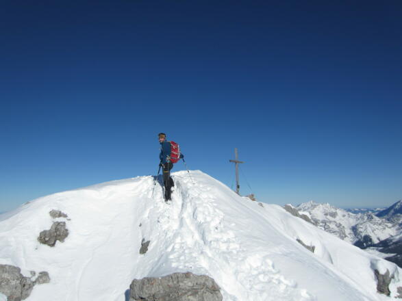 die letzten Meter am Grat zum Gipfel des Birnhorn