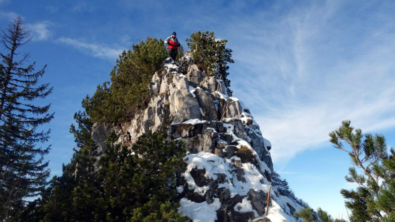 Schlüsselstelle am Grat ~1565m, gesichert