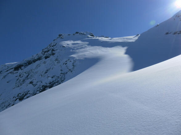 Steilhang zur Scharte im Kamm zwischen Glanzgschirr und Graulahnerkogel