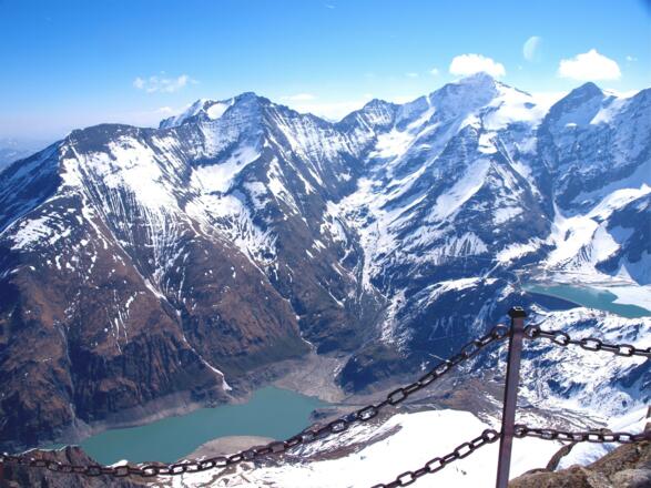 Tiefblick zu den Kapruner Stauseen