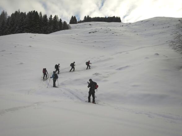 In der 6. Kehre erreicht man die große Lichtung, die zur ...